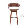 Banqueta Giratória Alta para Balcão Bistrô Betim Couro Sintético Marrom/madeira Compensada Rivatti - 5