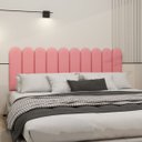 Ver imagem 5 de Cabeceira Nuvem Estofada King Size 10 Placas em Suede 45cm:goiaba