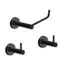 Ver imagem 1 de Kit de Acessórios para Banheiro Preto Fosco 3 Peças Grego Metal 2020at