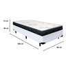 Base Box Solteiro Branco + Colchão de Solteiro D20 Cali Toraflex 88x188 X12 - 2