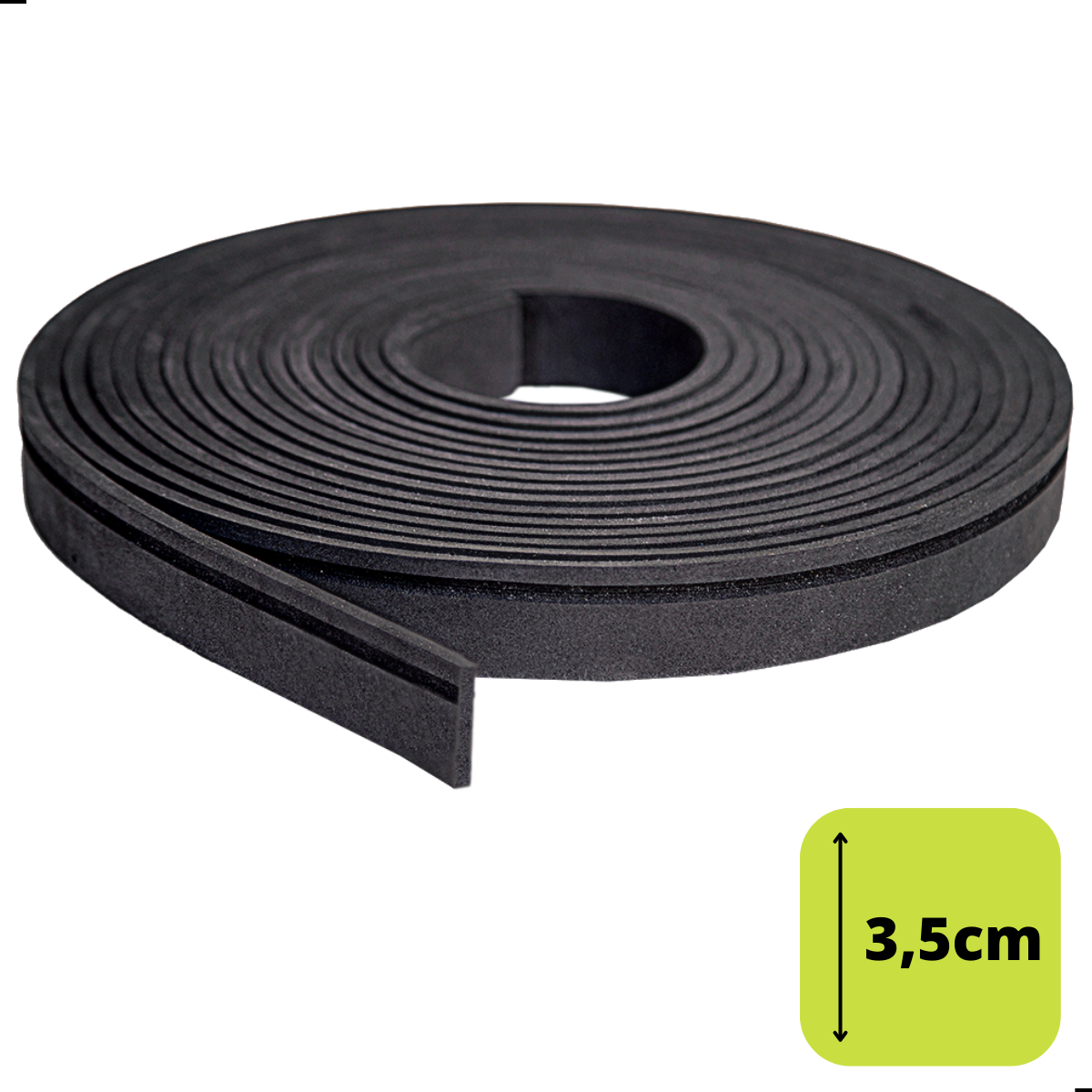 Moldura Autocolante Rodameio Flexível 3,5cm Preto 7 MTS - 4