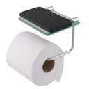 Ver imagem 1 de Papeleira Porta Celular Porta Objetos De Vidro P/ Banheiro