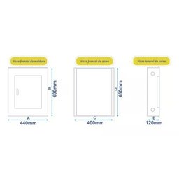 Quadro de Distribuição Andaluz 34 Din Embutir Barramento Trifásico 150a - 4