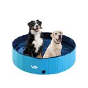 Ver imagem 1 de Piscina Para Cachorro Pets Dobrável Azul 160 cm x 30 cm VG+