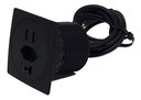 Ver imagem 1 de Tomada Multifuncional 1 Tomada 10a 2usb 1 Passa Cabo Preto