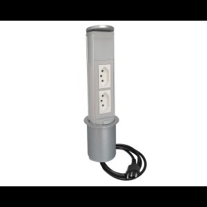 Torre Totem Manual 2 Tomada 20A - Cinza