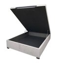 Ver imagem 2 de Cama Box Baú Casal Suede Luxo - Gs Kamas - Acabamento Reforçado, Amplo Espaço (cinza)