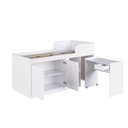 Ver imagem 5 de Cama Solteiro 192cm Escrivaninha Retrátil Armário e Nichos Cor:branco