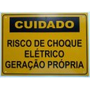 Ver imagem 1 de Placa Cuidado - Geração Própria - Padrão Energisa, Cemig, Enel Goias, Eletrobras - Tam 18x25 c