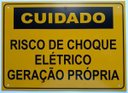 Ver imagem 1 de Placa Cuidado - Geração Própria - Padrão Energisa, Cemig, Enel Goias, Eletrobras - Tam 18x25 c