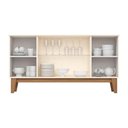 Ver imagem 3 de Buffet 4 Portas com Ripado e Vidro Eiffel Henn Off White com Nature
