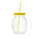 Ver imagem 1 de Caneca de Vidro com Tampa e Canudo Pineapple 480ml Lyor