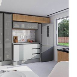 Cozinha Modulada 5 Peças 3 Aéreos 1 Balcão 1 Cristaleira Nara Cabecasa Madeiramadeira - 2