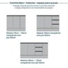 Cozinha Modulada 5 Peças 3 Aéreos 1 Balcão 1 Cristaleira Nara CabeCasa MadeiraOriginals - 14