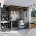 Ver imagem 6 de Cozinha Modulada 5 Peças 3 Aéreos 1 Balcão 1 Cristaleira Nara CabeCasa MadeiraOriginals