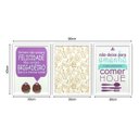 Ver imagem 4 de QUADRO 40X30CM 3PÇS BRIGADEIRO MOLD BRANCA VIDRO