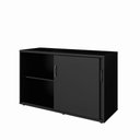 Ver imagem 6 de Armário Organizador 140cm 2 Portas de Correr Escritório F5 Cor:preto