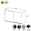 Ver imagem 2 de Armário Organizador 140cm 2 Portas de Correr Escritório F5 Cor:preto