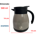 Ver imagem 6 de Bule Inox Elegance Garrafa Térmica para Chá Café Água 500ml Fendi