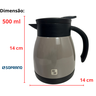 Bule Inox Elegance Garrafa Térmica para Chá Café Água 500ml Fendi - 6