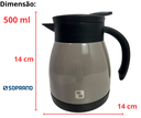 Ver imagem 6 de Bule Inox Elegance Garrafa Térmica para Chá Café Água 500ml Fendi