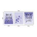 Ver imagem 2 de QUADRO 40X30 3PÇS ANTES DE TUDO - LILAS M.B. VIDRO