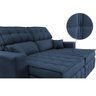 Sofá Retrátil e Reclinável 2,20M Molas Ensacadas e Costura Tripla Cama Inbox Nobre Suede Azul - 4