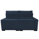 Ver imagem 6 de Sofá Retrátil e Reclinável 2,20M Molas Ensacadas e Costura Tripla Cama Inbox Nobre Suede Azul