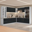 Ver imagem 1 de Armário de Cozinha Completa 566cm Branco/preto Lux Madesa 01