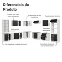 Ver imagem 5 de Armário de Cozinha Completa 566cm Branco/preto Lux Madesa 01