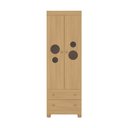 Ver imagem 5 de Guarda-roupa Infantil 62cm 2 Portas com Vidro e 2 Gavetas Bombom Multimóveis Mp4461 Madeirado