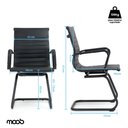 Ver imagem 3 de Cadeira de Escritório Moob Berlim Executiva Base Fixa Esteirinha Estrutura em Aço Carbono Dark