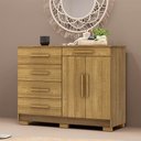 Ver imagem 4 de Cômoda Quarto 5 Gavetas 122cm e Sapateira 2 Portas Bella V01 - D'rossi
