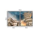 Ver imagem 4 de QUADRO 60X50CM 2PÇS TORRE DE PISA AZUL MOLD PRETA