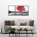 Ver imagem 1 de QUADRO 60X40CM 3PÇS ÁRVORE IPÊ VERMELHO M.P. VIDRO