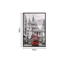 Ver imagem 3 de QUADRO 60X40CM LONDRES ÔNIBUS VERMELHO MOLD PRETA