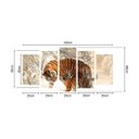 Ver imagem 2 de QUADRO 25X65/55/45 5PÇS TIGRES CANVAS