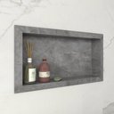 Ver imagem 1 de Nicho Para Banheiro Diamante em Porcelanato Polido 60x30 Cinza - Cozimax