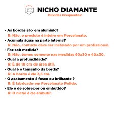Nicho Para Banheiro Diamante em Porcelanato Polido 60x30 Cinza - Cozimax - 5