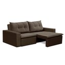 Ver imagem 2 de Sofá Retrátil 2 Lugares 1,80m Luna Suede Marrom Adonai Estofados