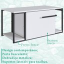 Ver imagem 3 de Gabinete Suspenso para Banheiro 1 Pt Basc P1019 Preto Branco Pp