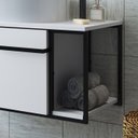 Ver imagem 6 de Gabinete Suspenso para Banheiro 1 Pt Basc P1019 Preto Branco Pp