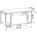 Ver imagem 4 de Gabinete Suspenso para Banheiro 1 Pt Basc P1019 Preto Branco Pp