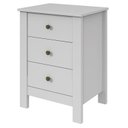 Ver imagem 2 de Mesa de Cabeceira com 3 Gavetas - Maggiore-Branco - Lopas