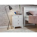 Ver imagem 1 de Mesa de Cabeceira com 3 Gavetas - Maggiore-Branco - Lopas