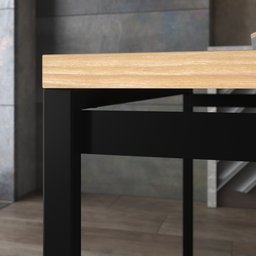 Mesa de Jantar Retangular 4 Lugares Madeira Moderna Industrial 120x90cm - 7