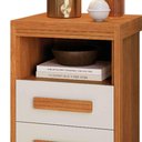 Ver imagem 2 de Kit 2 Mesas de Cabeceira 2 Gavetas Tóquio 100% Mdf - Casa Chick Nature/off White