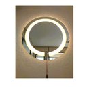 Ver mais imagens de Espelho Redondo Jateado Iluminado com Led Quente Frontal 60cm