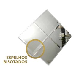 Espelho Bisotê Painel de Espelho - 30x30cm 4 Unidades - 2