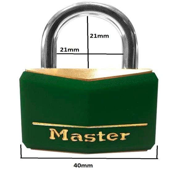 Cadeado de Latão 40Mm com Haste de Aço Master Lock 140Dcol Vd - 2